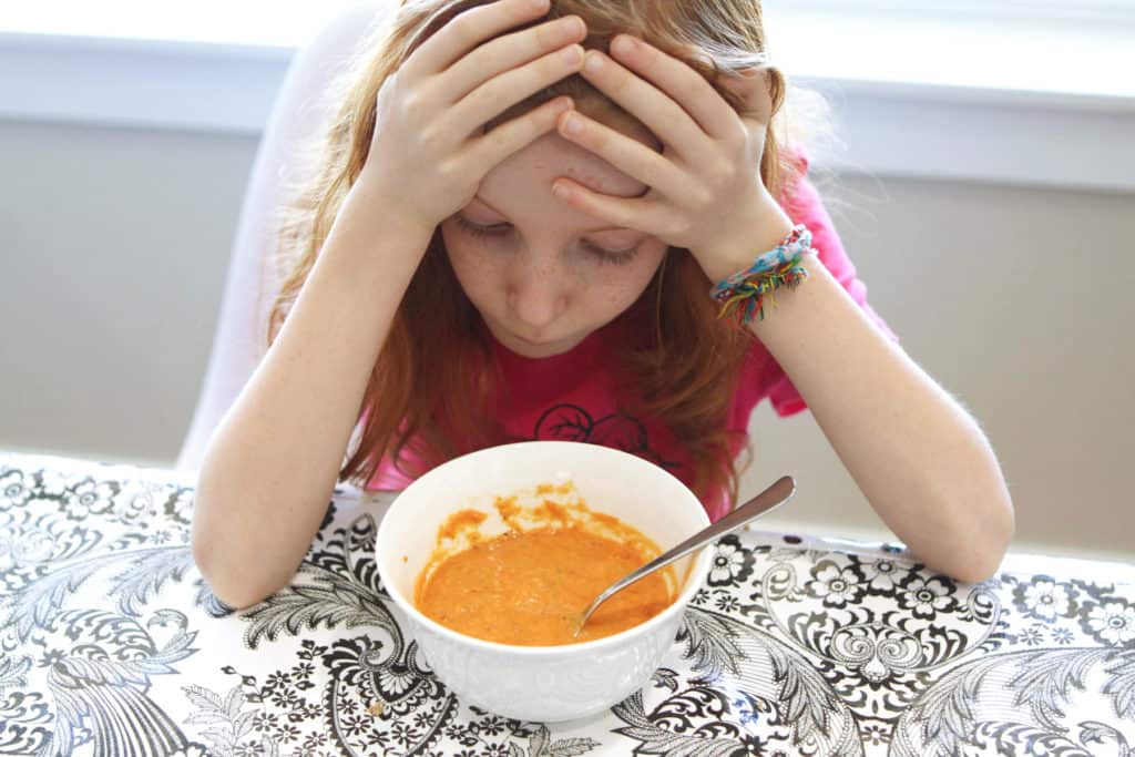 picky eater - a kid who doesn't like vegan soup