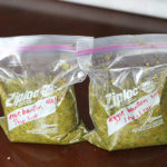 homemade vegetable bouillon in freezer bags